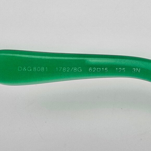 *SOLD* Dolce & Gabbana D&G8081 1782/8G Crystal Green Frame Blue Lens Sunglasses - Picture 7 of 12